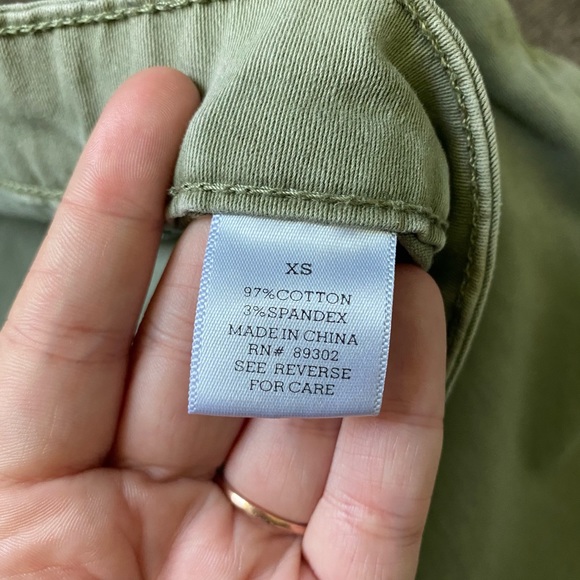 Altar’d state army green button Xs skirt mini - Picture 8 of 9